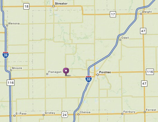 map showing Graymont, IL